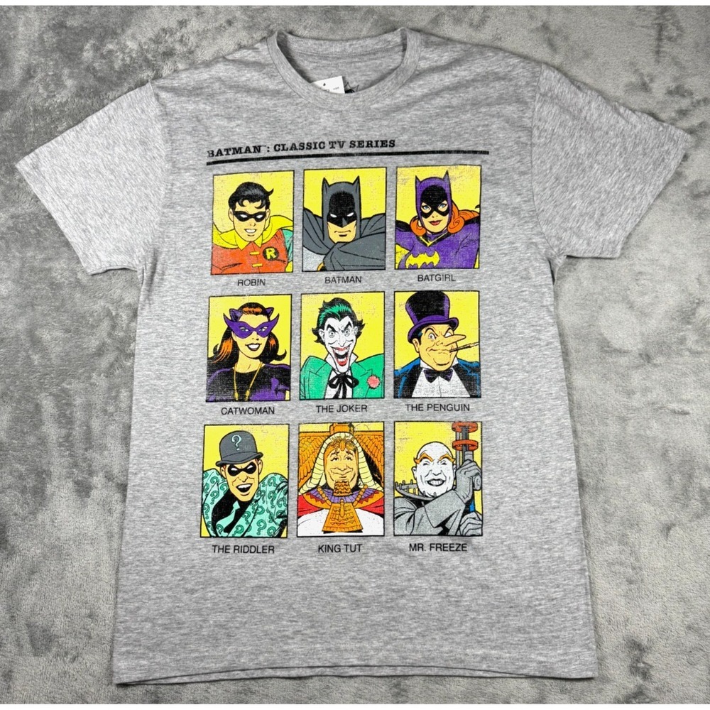 Batman Classic TV Series Mad Engine Graphic Shirt Gray S WRBS005MSC3